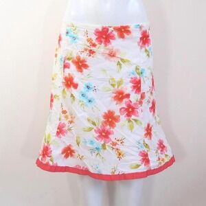 vintage floral midi skirt white pink